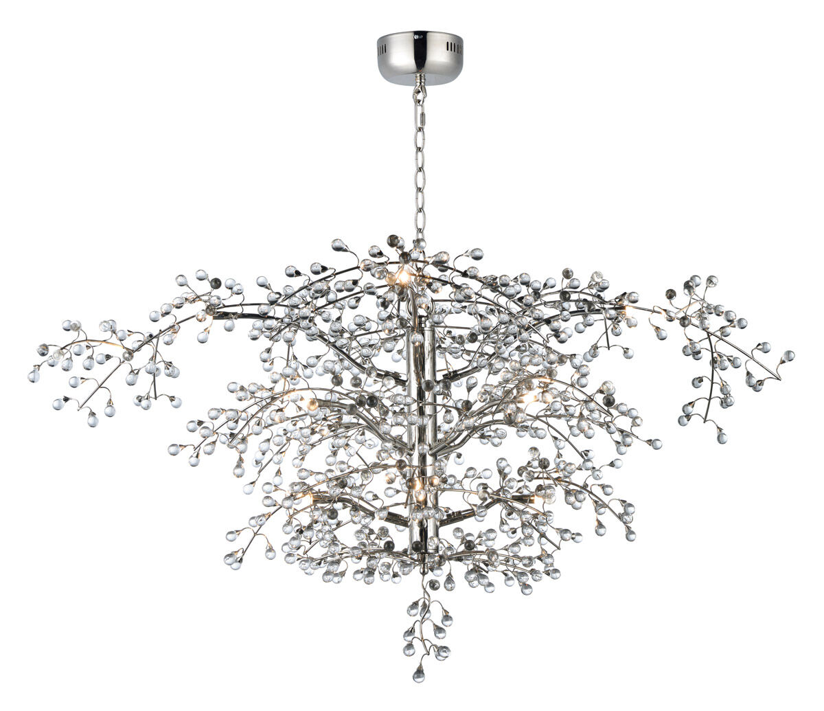 Cluster LED 47 inch Polished Nickel Chandelier Ceiling Light