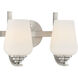 Shyloh 2 Light 14 inch Brushed Nickel Bath Light Wall Light