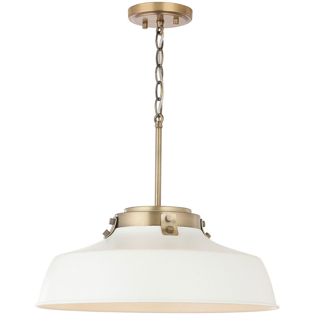 Oakwood 1 Light 18 inch Matte White Pendant Ceiling Light
