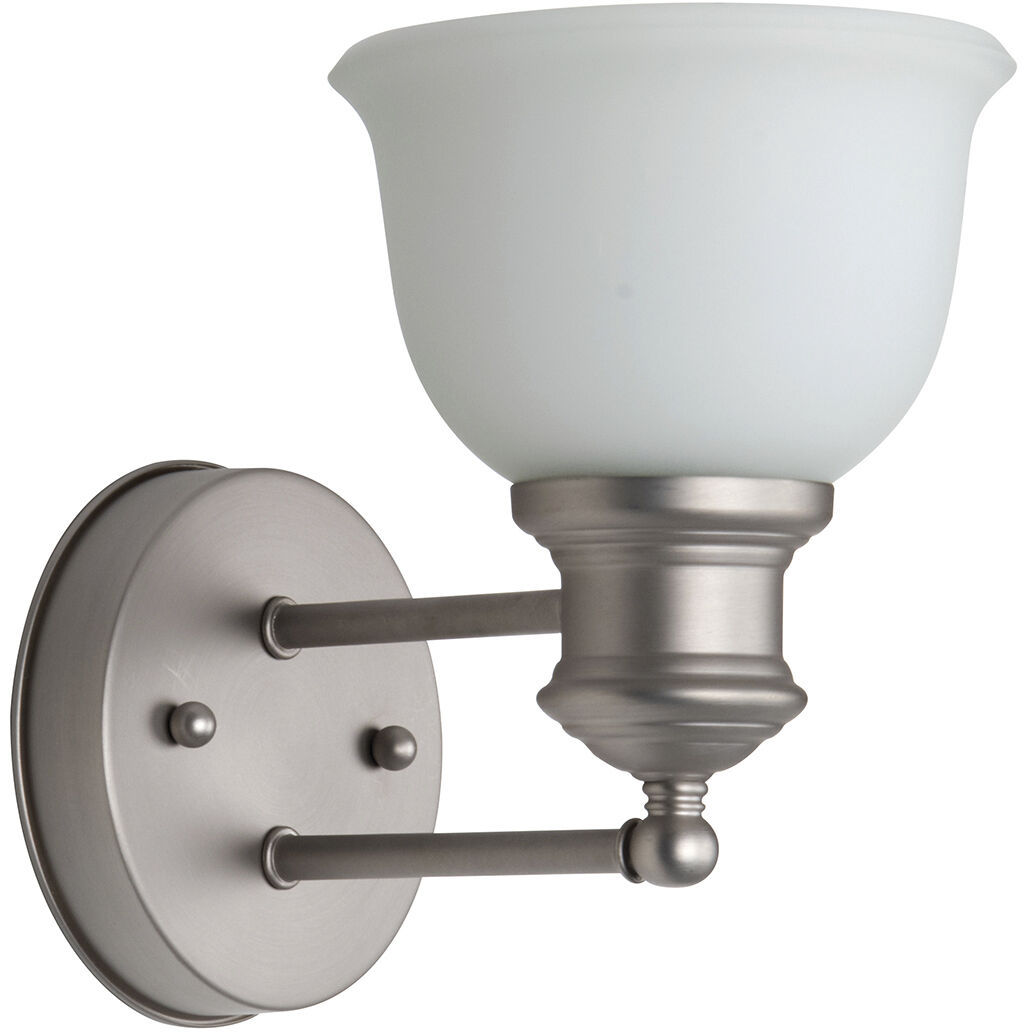 Light Rail 1 Light 6 inch Brushed Satin Nickel Wall Sconce Wall Light, Jeremiah