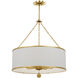 Broche 8 Light 29 inch Antique Gold Chandelier Ceiling Light