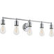 Serif 5 Light 29 inch Chrome Wall Sconce Wall Light