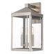 Nyack 3 Light 17.5 inch Brushed Nickel Outdoor Wall Lantern
