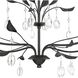 Presley 4 Light 36 inch Textured Black and Clear Chandelier Ceiling Light