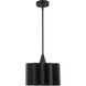 Alora Mood Plisse Pendant Ceiling Light in Matte Black