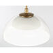 Halwynd LED 15 inch Legacy Brass Convertible Pendant/Semi-Flush Ceiling Light