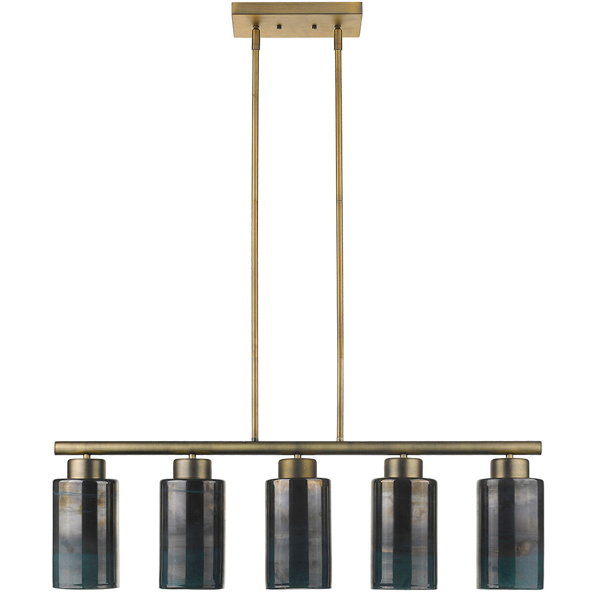 Monet 5 Light 5 inch Brass Pendant Ceiling Light
