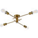 Xavier 4 Light 26 inch Brass Flush Mount Ceiling Light