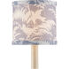 Aviary Dusty Blue and Ivory 5 inch Drum Chandelier Shade