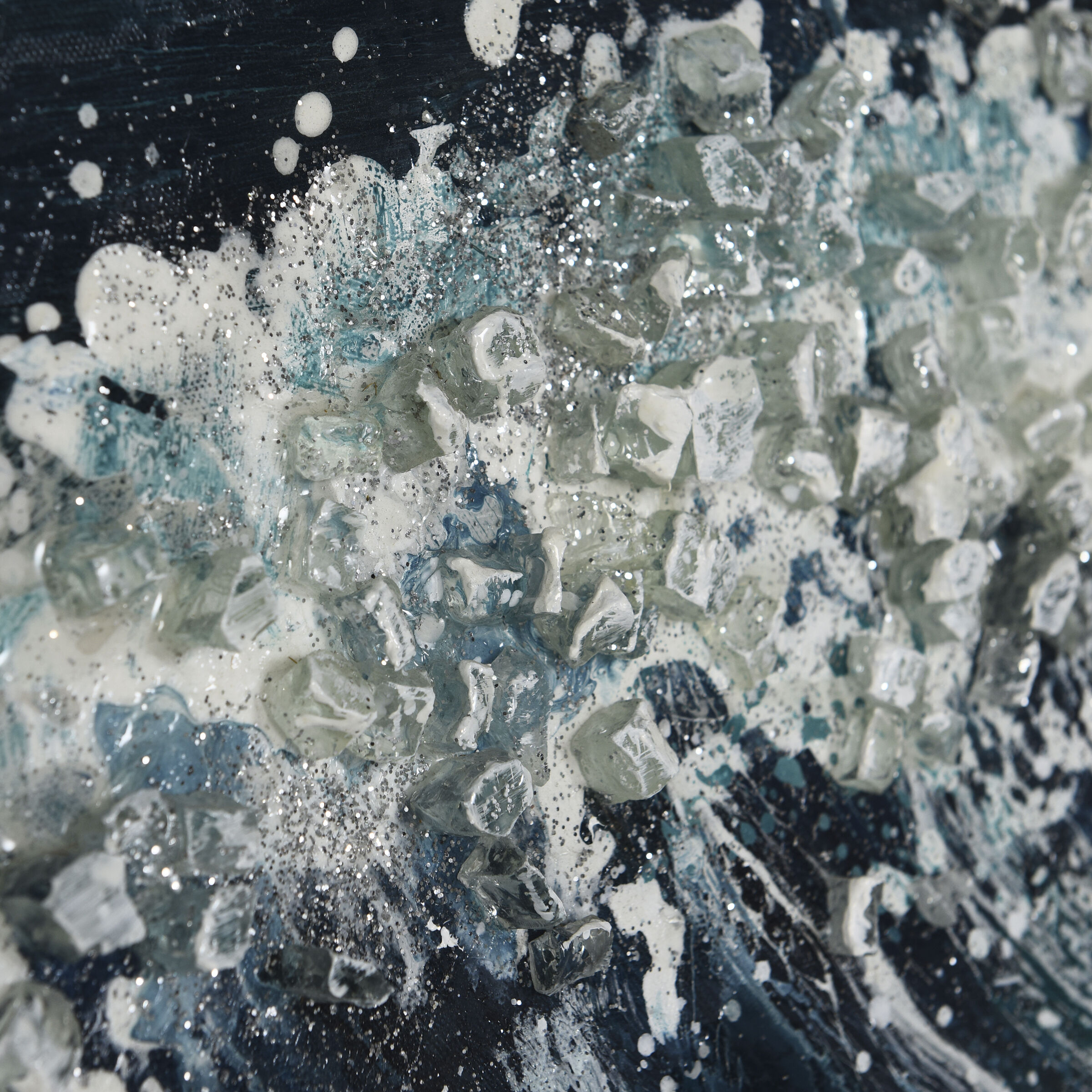 Crashing Blue and White Wall Art