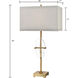 Priorato 34 inch 150 watt Brass with Clear Table Lamp Portable Light