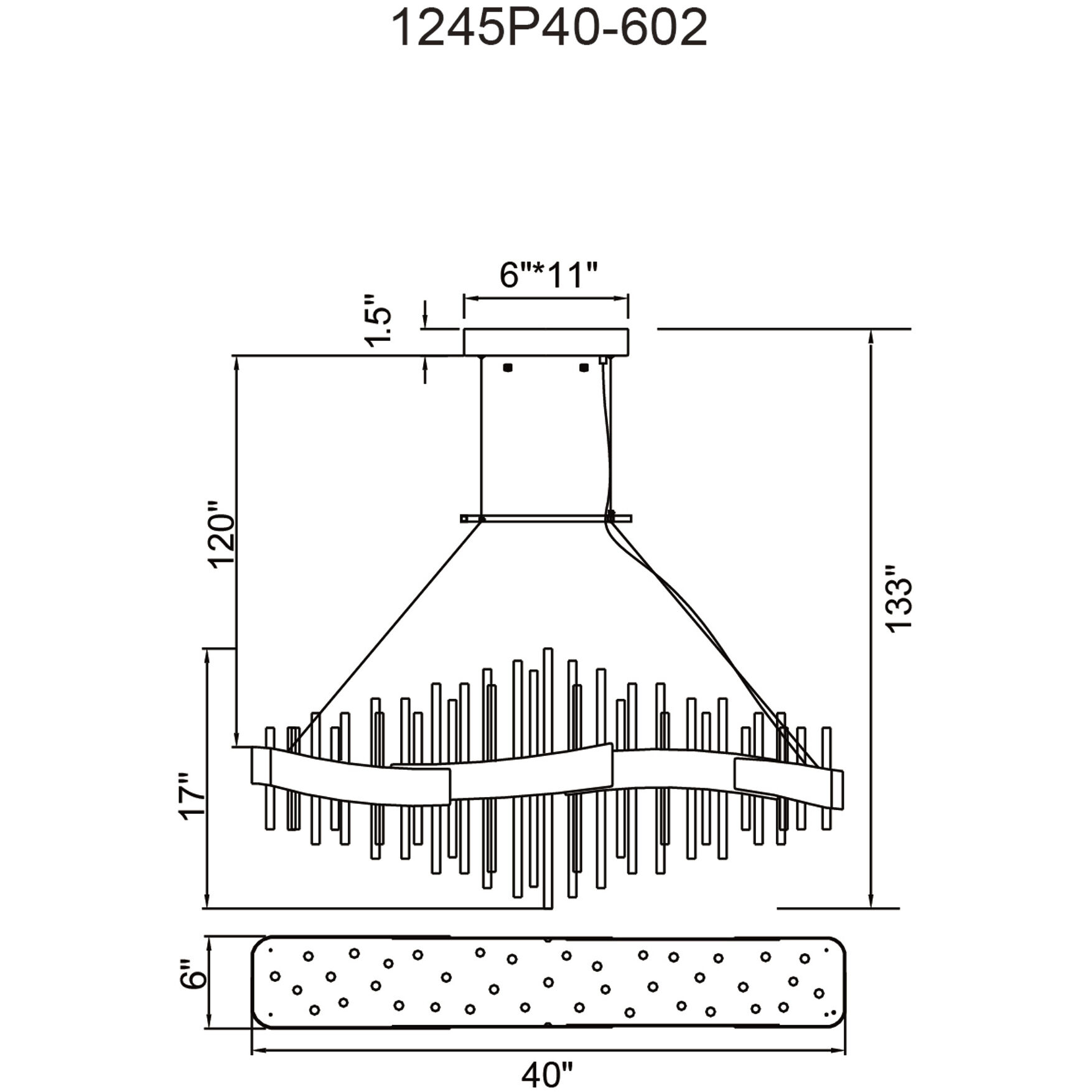 Millipede LED 40 inch Satin Gold Island/Pool Table Light Ceiling Light