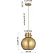 Newton Sphere 1 Light 10 inch Satin Nickel Pendant Ceiling Light