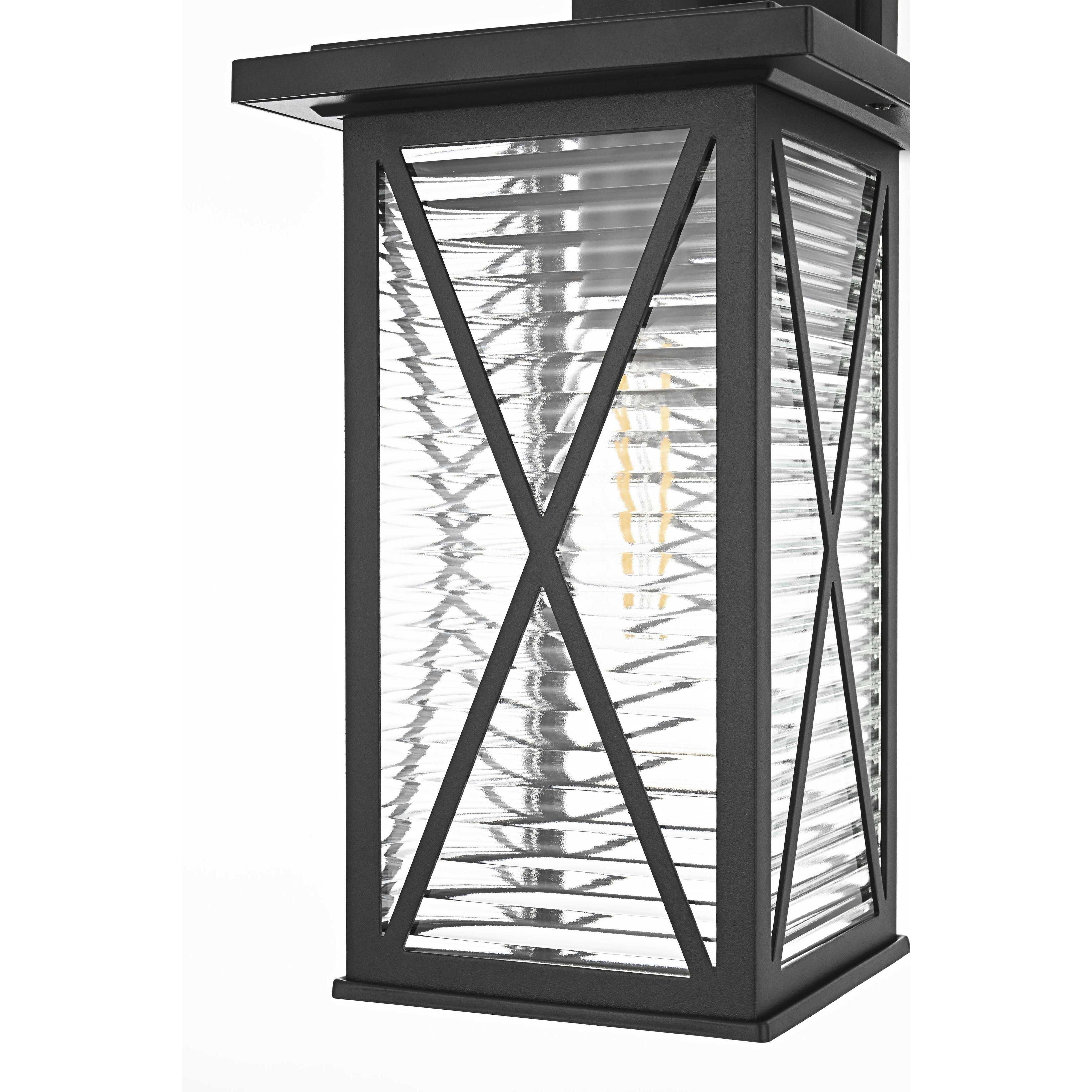 Jada 1 Light 15 inch Black Outdoor Wall Sconce