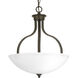 Laird 3 Light 17 inch Antique Bronze Inverted Pendant Ceiling Light