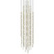 Constellation Andromeda LED 25 inch Satin Brass Chandelier Ceiling Light in 3000K, White Optical Acrylic, 10 FT. Cord