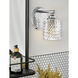 Elle 1 Light 6.5 inch Chrome Vanity Light Wall Light