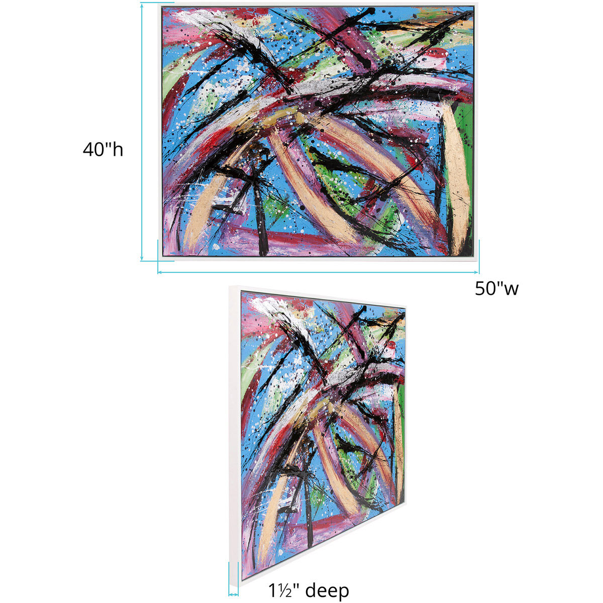 Fiesta 50 X 40 inch Hand Painted Wall Art