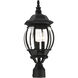 Frontenac 3 Light 21 inch Textured Black Outdoor Post Top Lantern