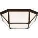 Suzanne Kasler Morris LED 20 inch Antique Zinc Flush Mount Ceiling Light in White Glass, Large