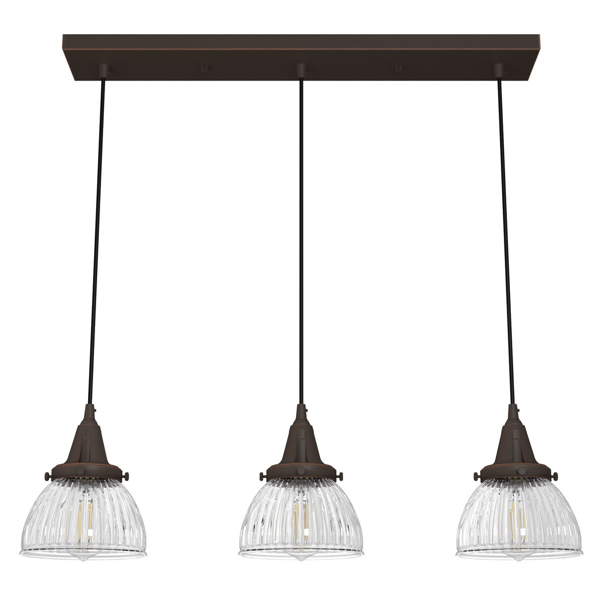 Cypress Grove 3 Light 31 inch Onyx Bengal Linear Cluster Pendant Ceiling Light