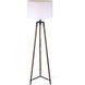 Cameram 62.5 inch 150.00 watt Black and Wood Floor Lamp Portable Light
