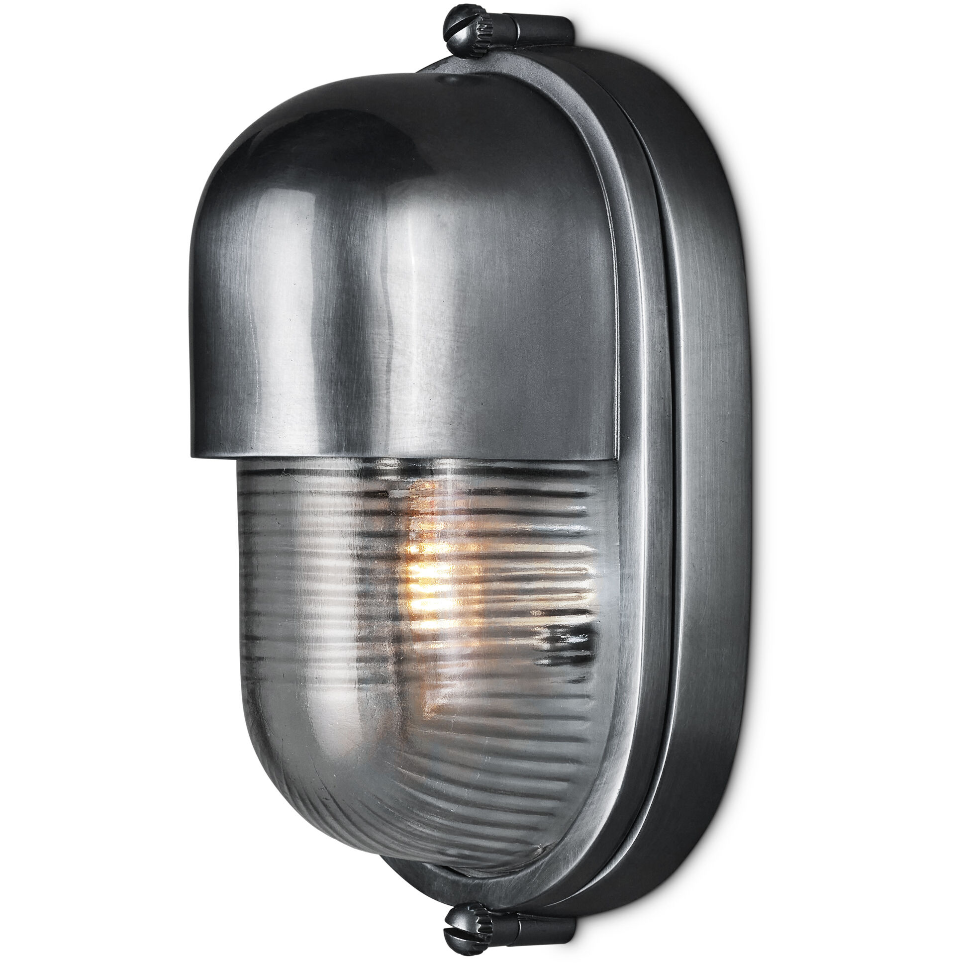 Maritime 1 Light 8.5 inch Antique Silver/Clear Outdoor Wall Sconce