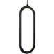Atom 1 Light 6.1 inch Black Pendant Ceiling Light, Vertical