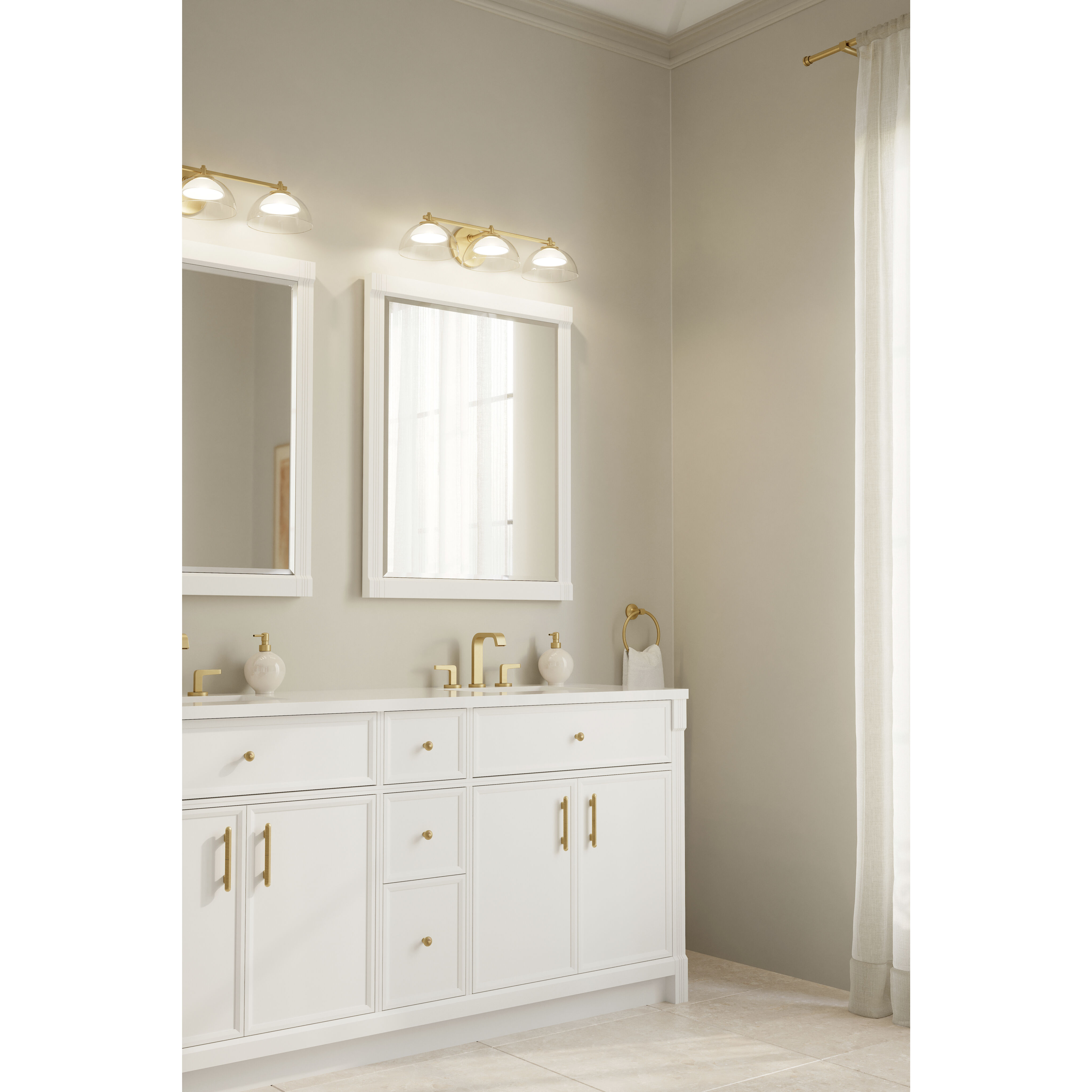 Halwynd LED 25.25 inch Legacy Brass Vanity Wall Light