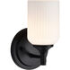 Solara 5 inch Matte Black Vanity Wall Light