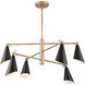 Luca 6 Light 36 inch Natural Chandelier Ceiling Light