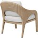 Kavali Natural Honey and Oyster White Outdoor Lounge Chair