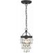 Calypso 1 Light 7.25 inch Matte Black Chandelier Ceiling Light