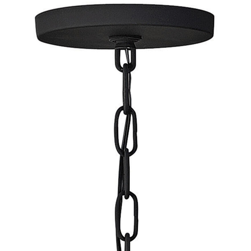 Ariel LED 40 inch Black Chandelier Ceiling Light, Linear & Oval