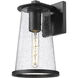 Bar Harbor 1 Light 12.5 inch Sand Black Outdoor Wall Light