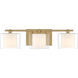 Seville 3 Light 22.75 inch Legacy Brass Vanity Wall Light