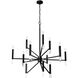 Sunjai 12 Light 40 inch Matte Black Chandelier Ceiling Light