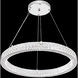 Acrylic LED 24 inch Silver Chandelier Ceiling Light