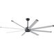 Stellar Custom Silver with Black Tip 39.18 inch each Fan Blade in 84, Silver with Black Accents