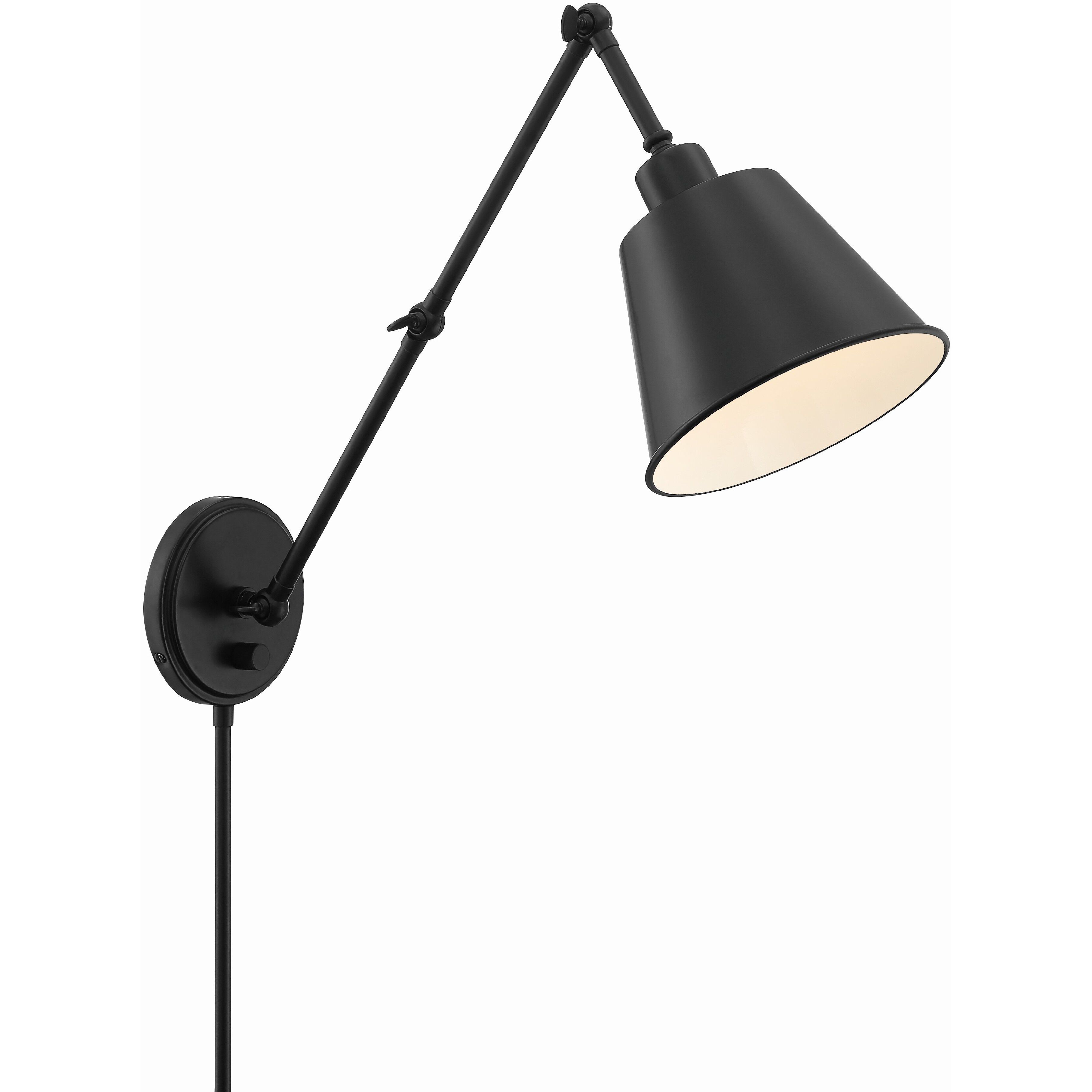 Mitchell 30 inch 60.00 watt Matte Black Task Sconce Wall Light