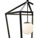 Denison 1 Light 26 inch Black/Frosted White Outdoor Lantern Pendant, Large
