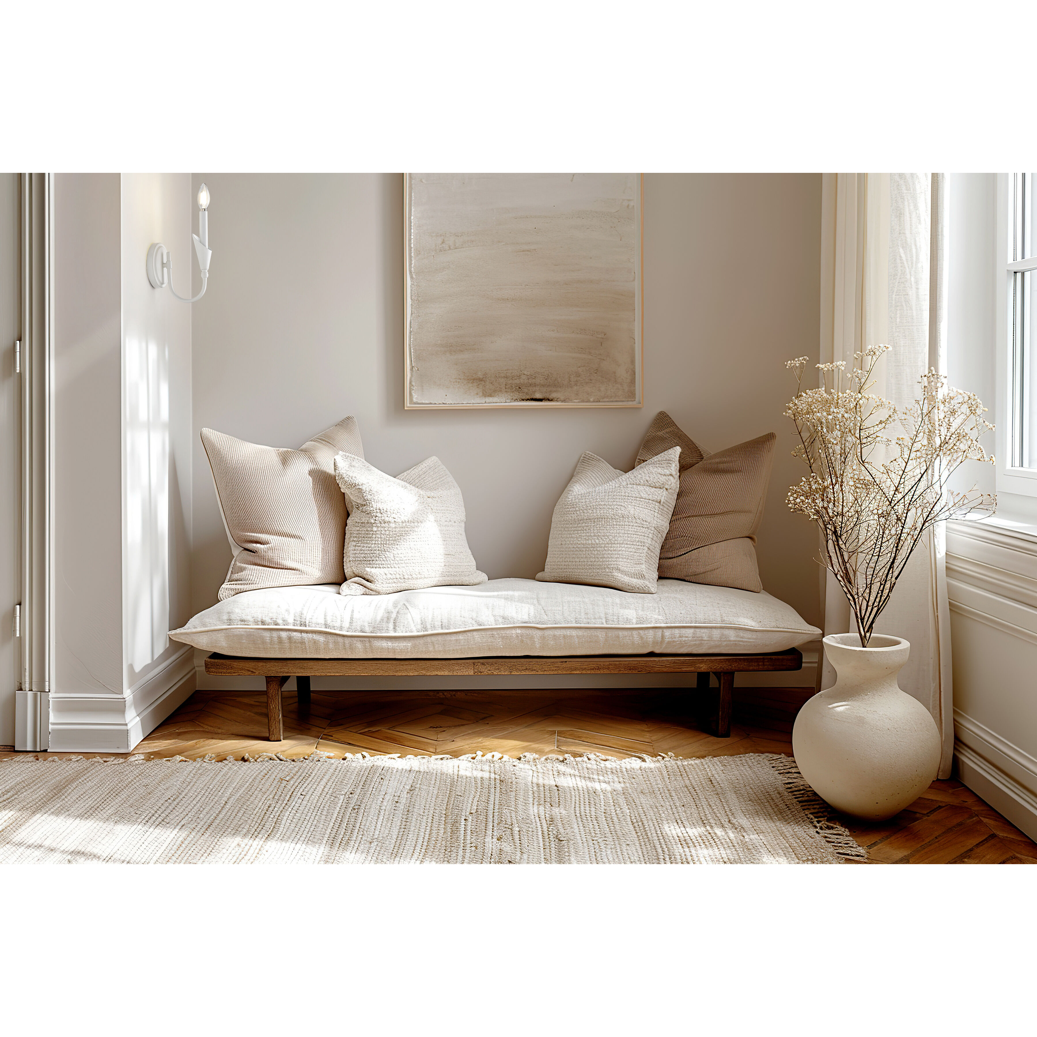 Claudelle Wall Sconce Wall Light in Textured White