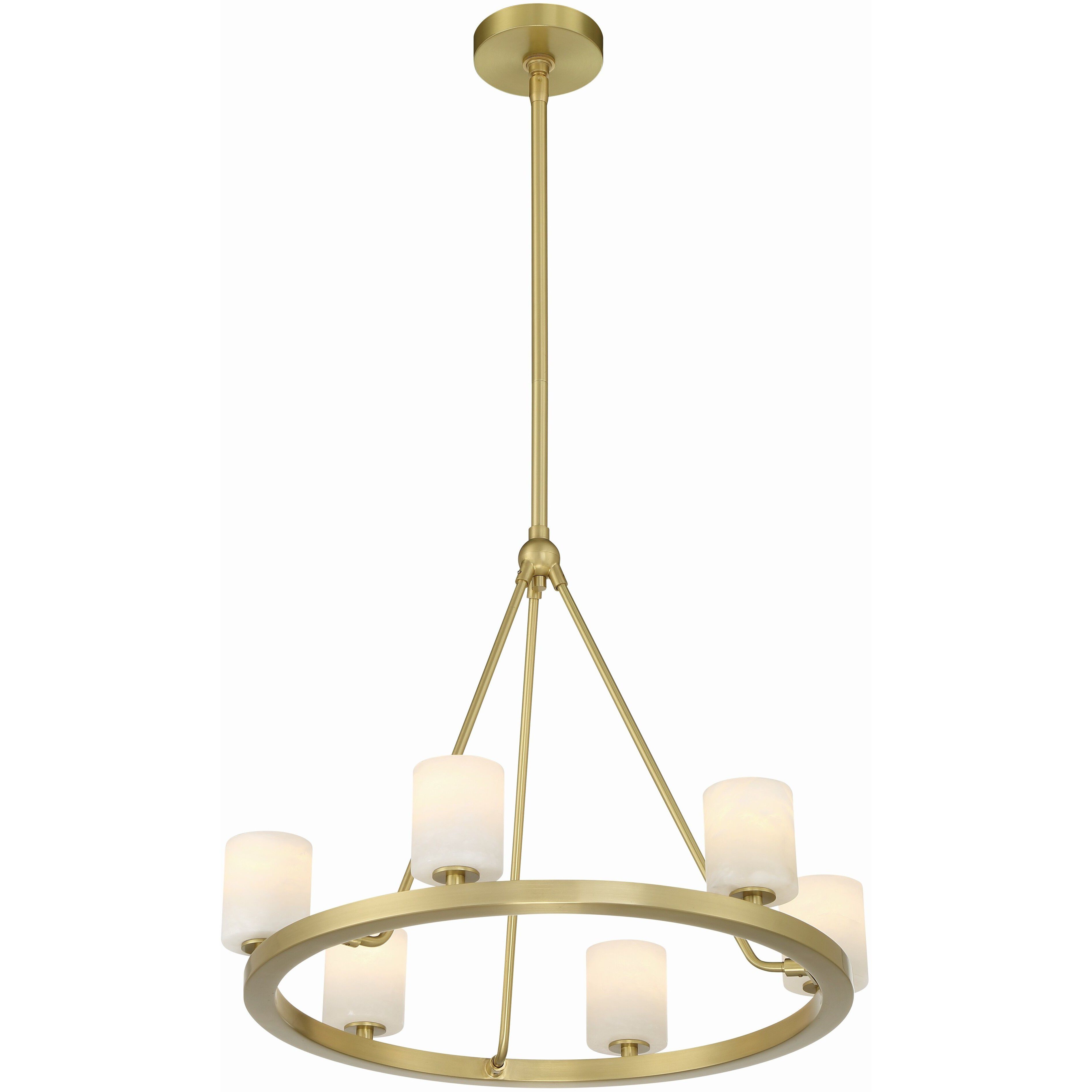 Aragon 6 Light 22.75 inch Soft Brass Chandelier Ceiling Light