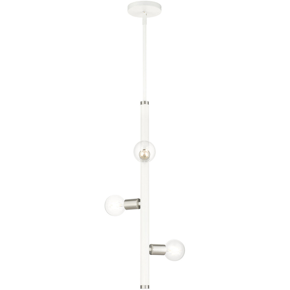 Bannister 3 Light 6 inch White Pendant Ceiling Light