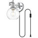 Caspian 1 Light 6 inch Chrome Plug In Wall Sconce Wall Light