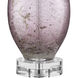 Optimist 30 inch 150 watt Purple and Clear Table Lamp Portable Light