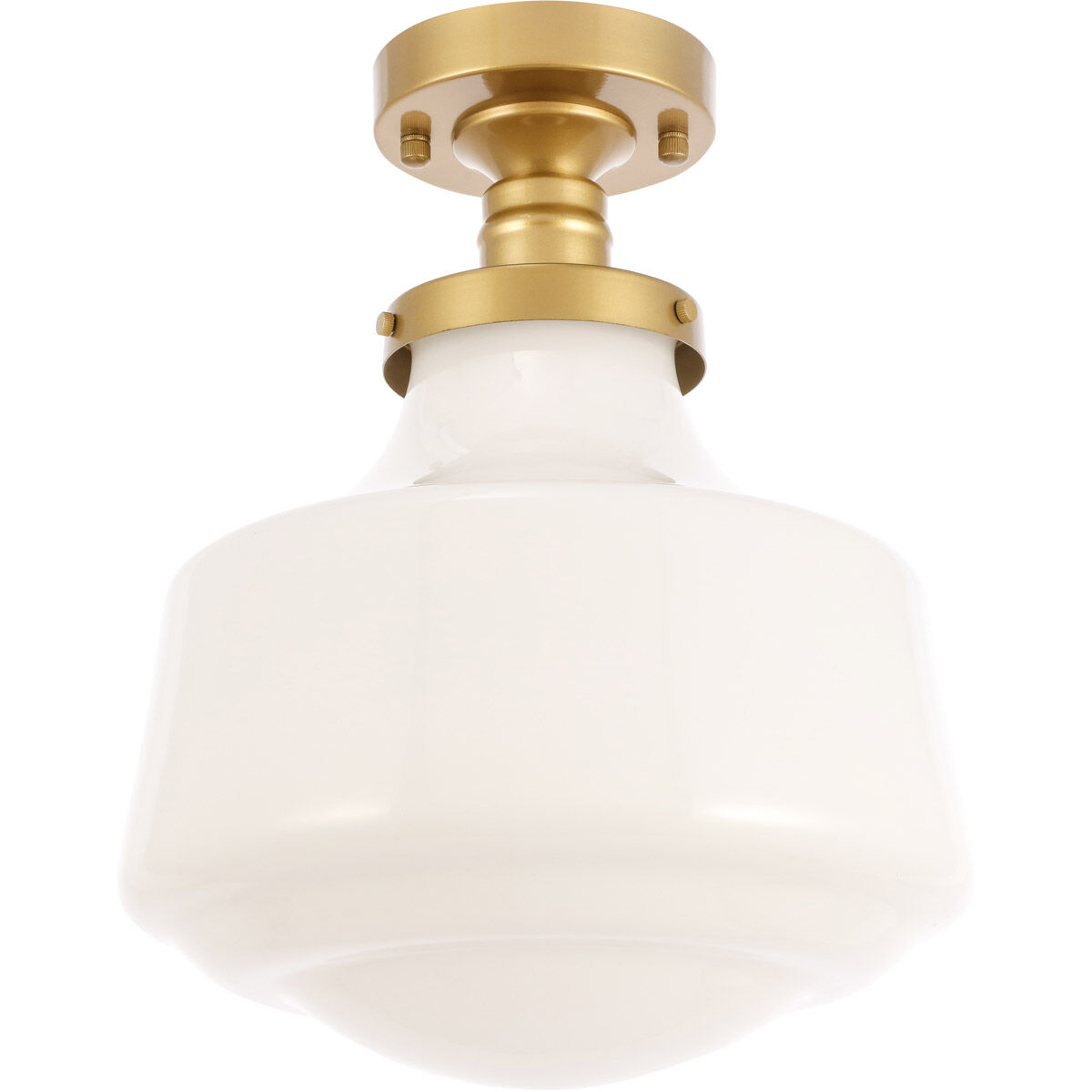 Lyle 1 Light 11 inch Brass Flush Mount Ceiling Light