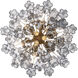 Addis 9 Light 22 inch Aged Brass Chandelier Ceiling Light in Tronchi Glass Smoke