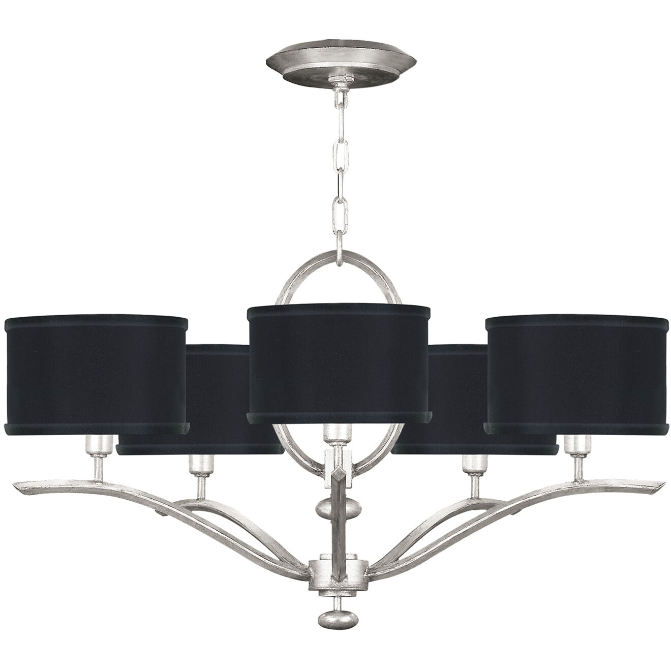 Allegretto 5 Light 29 inch Silver Chandelier Ceiling Light