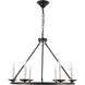 Maine 6 Light 26 inch Black Chandelier Ceiling Light